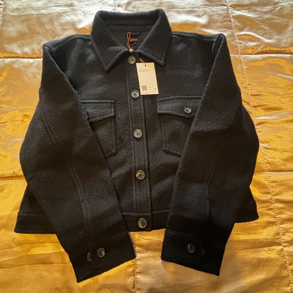 🐱Quince 100% Merino wool cropped shirt jacket - Picture 2 of 12
